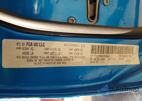 2016 Dodge Dart Sxt z USA, uszkodzony, nr VIN 1C3CDFBB4GD539666